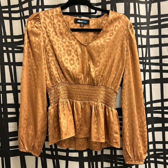 Alice Blue Peplum Blouse - Picture 1 of 3